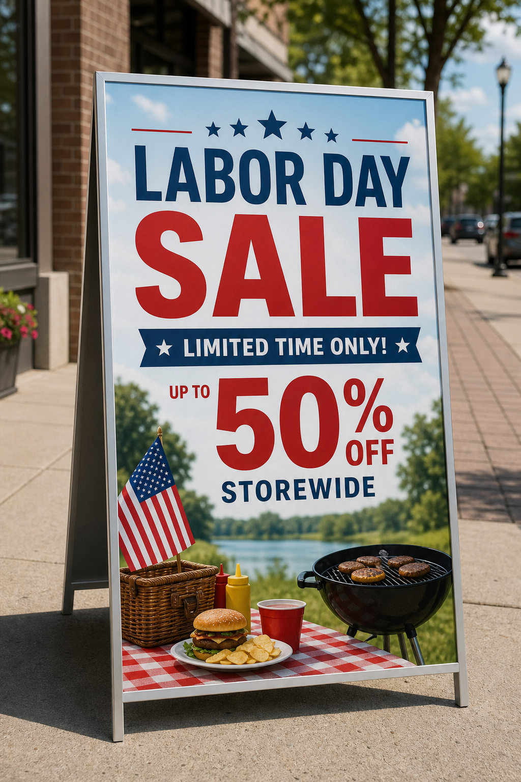 Labor Day Maxmetal seasonal outdoor board