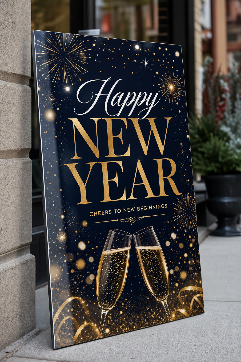 New Year's MaxMetal sign